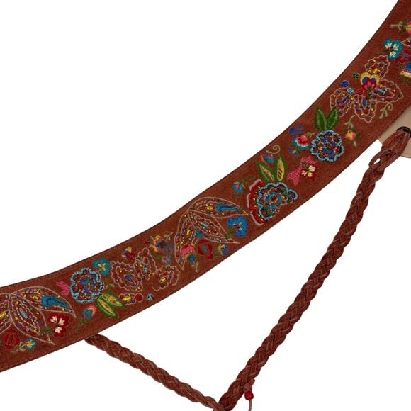 J. Jill Beaded & Embroidered Wide Suede Belt main image 4